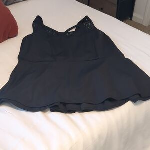 Livi Active Black Peplum Tank Top